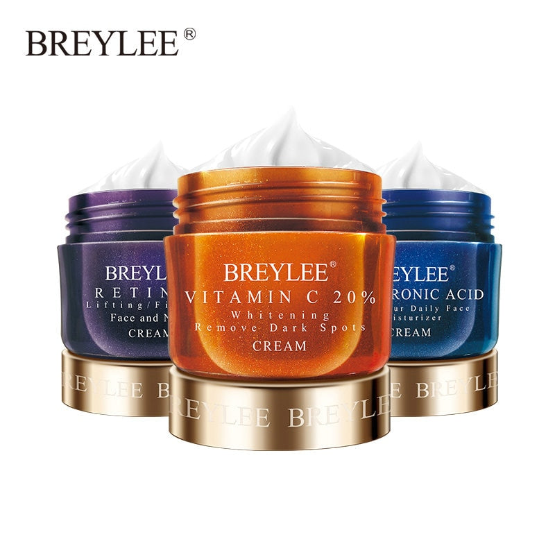 BREYLEE Rosto Retinol Anti Rugas Sardas Pele Manchas Creme Clareador Facial Colágeno Facial  Ácido Hialurônico Creme Rosto Mulher