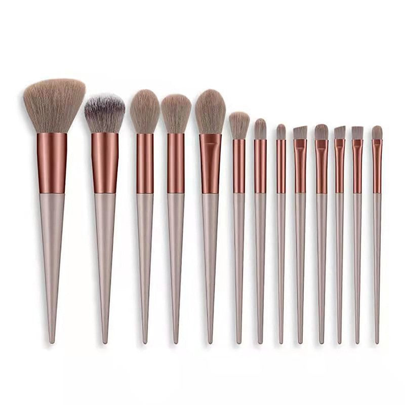 Conjunto de pincéis de maquiagem macio e macio de 13 peças para cosméticos  Makeup brush ferramenta de beleza