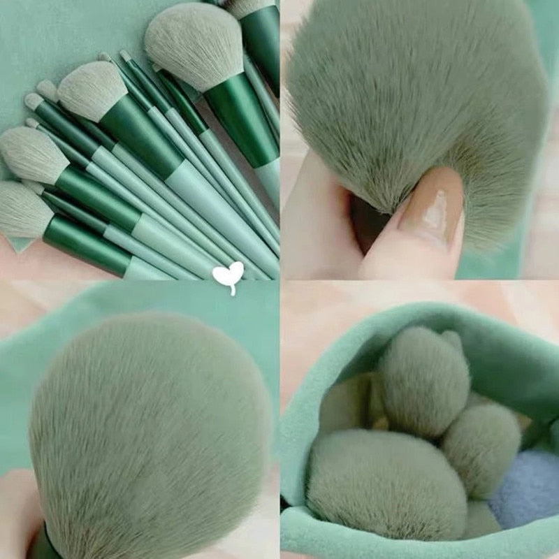 Conjunto de pincéis de maquiagem macio e macio de 13 peças para cosméticos  Makeup brush ferramenta de beleza